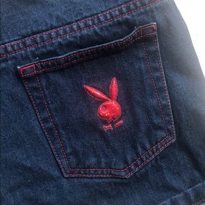 Vintage playboy denim shorts